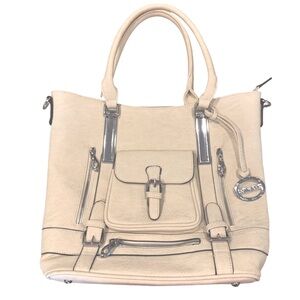 NWOT Sorrentino Ivory‎ Faux Leather Bag